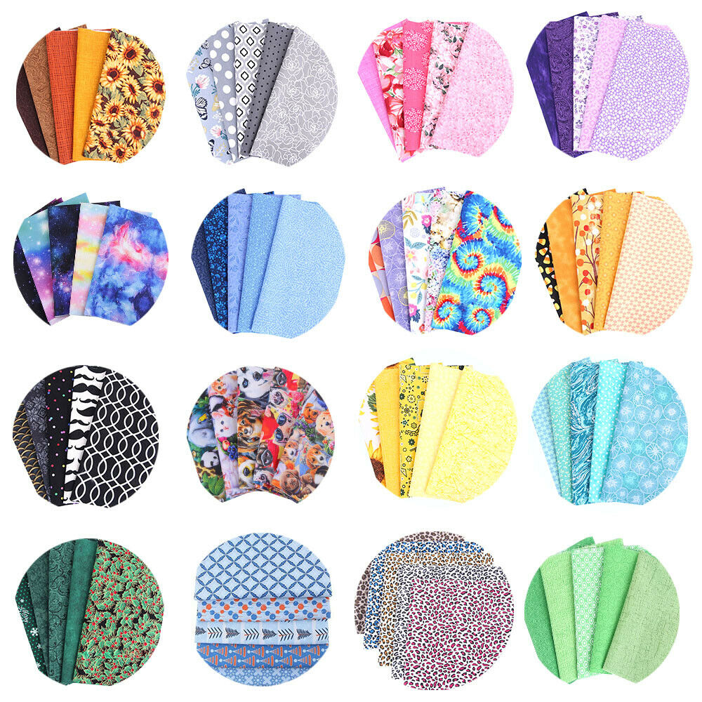 Textile And Sewing Supply - 5Pcs Galaxy Animal Leopard Floral Printed