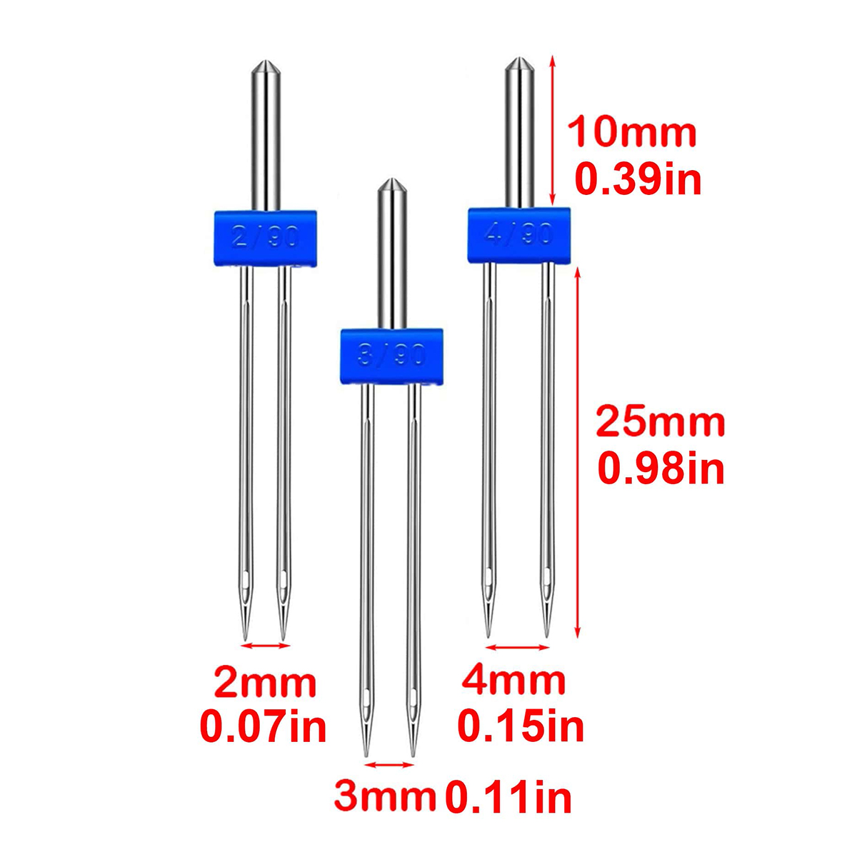 3 Size Twin Needles for Sewing - đánh giá và giá Twin Needle Stretch