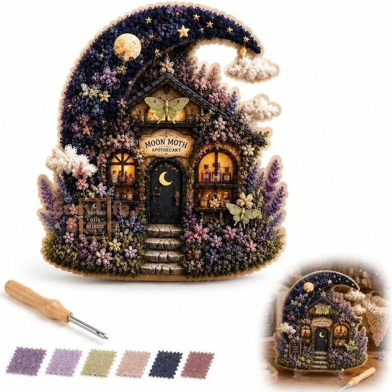 Whimsical Village 3D Fabric Po - đánh giá và giá Textiles Sewing Techniques