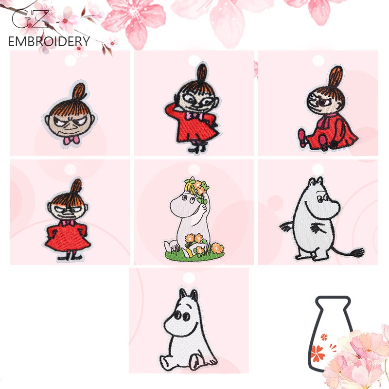 Moomin Cute Cartoon Embroidere - đánh giá và giá Iron On Patch
