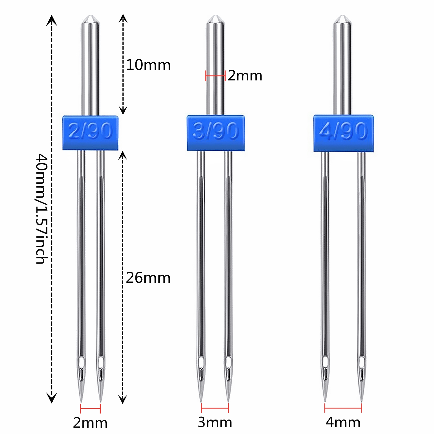 3-piece/Dual-needle Set - 2/3/ - đánh giá và giá Twin Needle Stretch