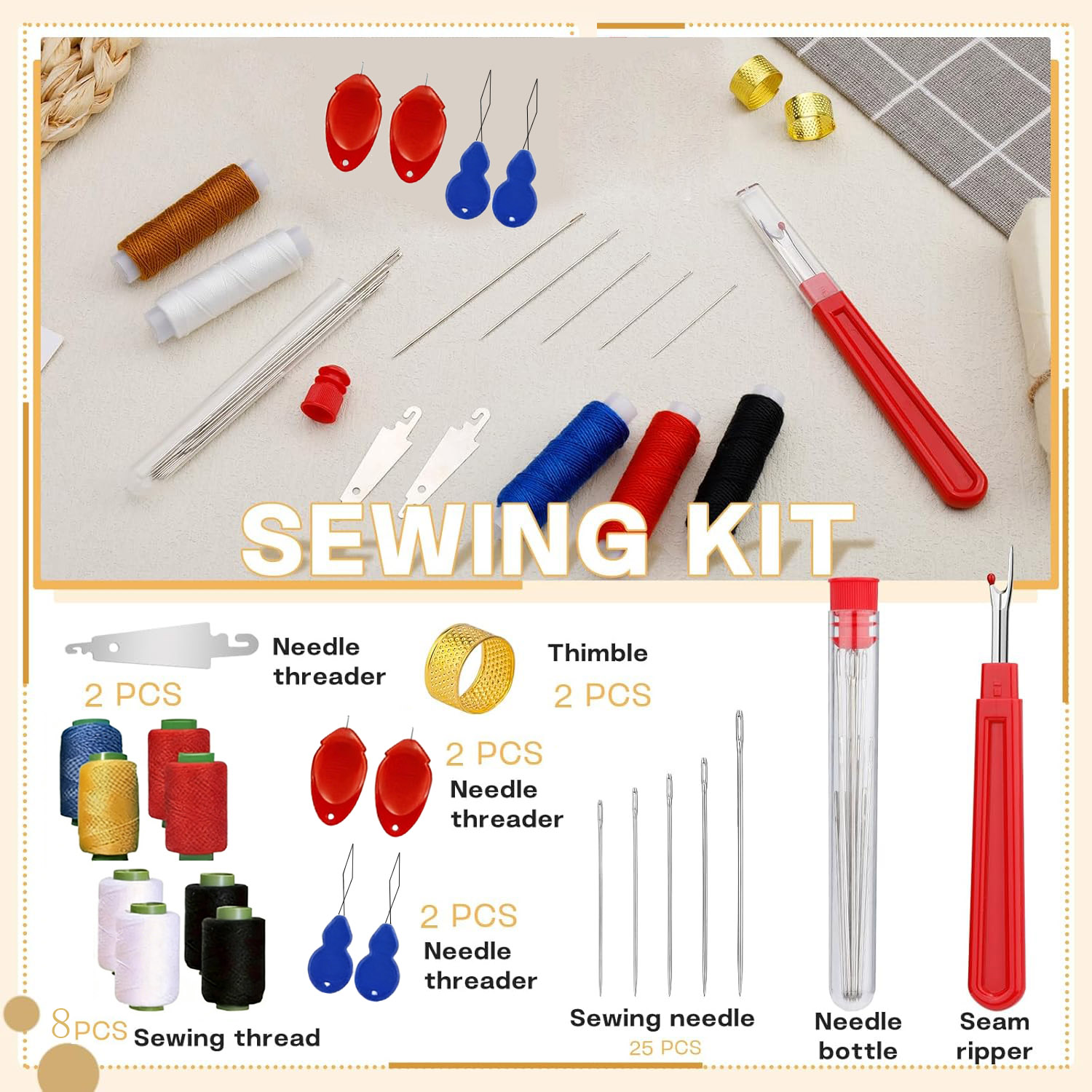 43pcs Big Eye Sewing Needle Ki - đánh giá và giá Sewing Kit
