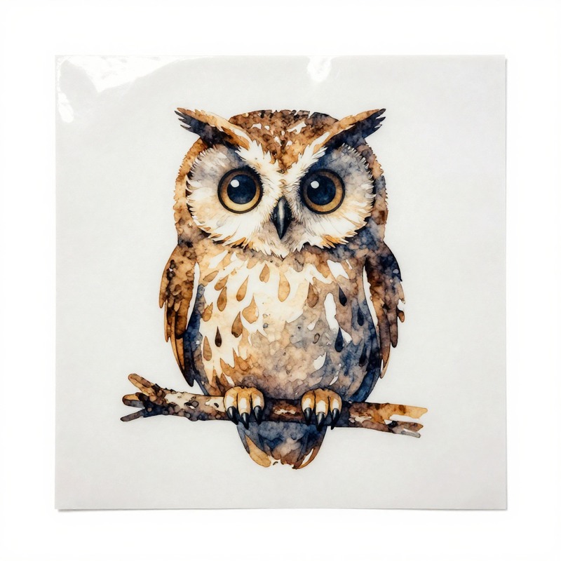 Watercolor Owl Heat Transfer V - đánh giá và giá Iron On Patch